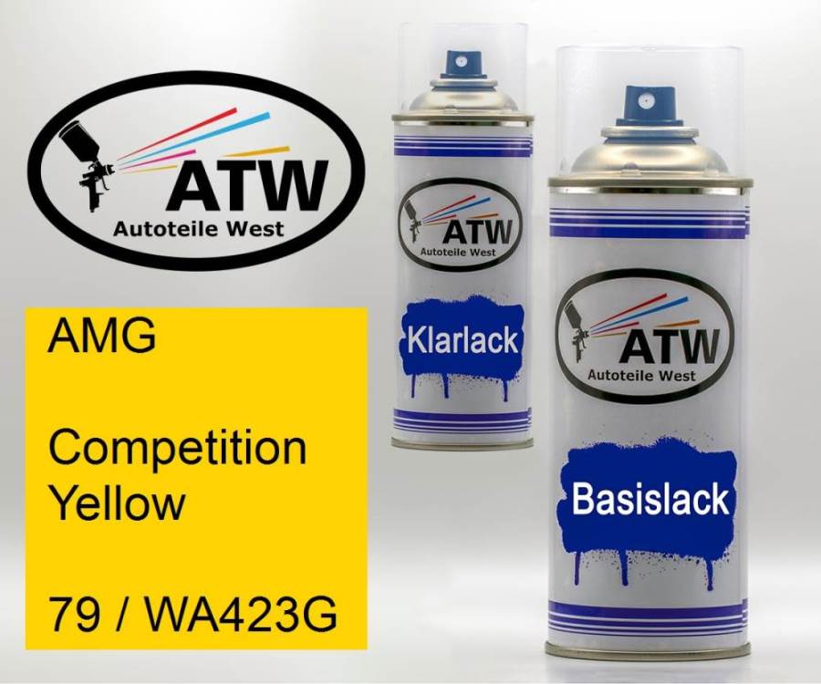 AMG, Competition Yellow, 79 / WA423G: 400ml Sprühdose + 400ml Klarlack - Set, von ATW Autoteile West.